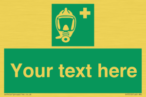 Custom sign safe condition Emergency escape breathing device